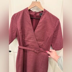 Ann Taylor Deep Red Midi Dress